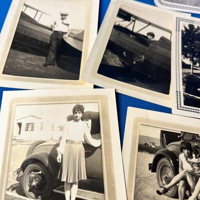 INTERESTING GROUP OF 11 SNAPSHOT PHOTOS FROM 1932 OF CARS AND PEOPLE