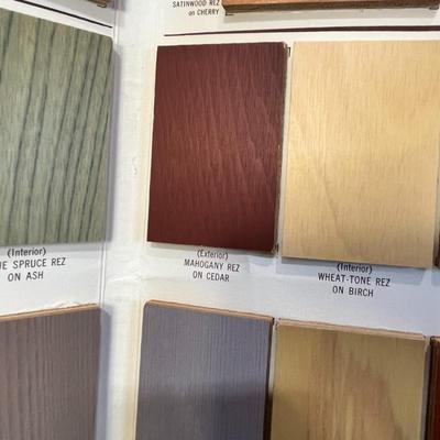 1960's LINDLEY PAINTERS SALT LAKE CITY WOOD FINISH SAMPLE BOOK 