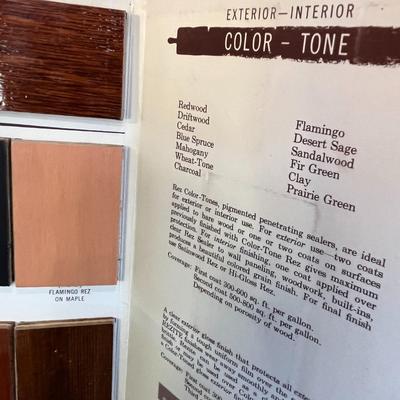 1960's LINDLEY PAINTERS SALT LAKE CITY WOOD FINISH SAMPLE BOOK 