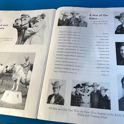 1946 "RANCH IN WHITE" & "WHITE HORSE TROUPE" ADVERTISING BOOKLET 