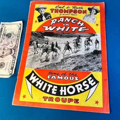 1946 "RANCH IN WHITE" & "WHITE HORSE TROUPE" ADVERTISING BOOKLET 
