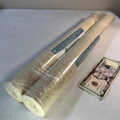 2 ROLLS OF DOUBLE ROLL VINYL WALLCOVERING PRE-PASTED NEUTRAL PATTERN