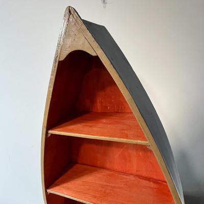 CANOE SHAPED STANDING 4-SHELF UNIT