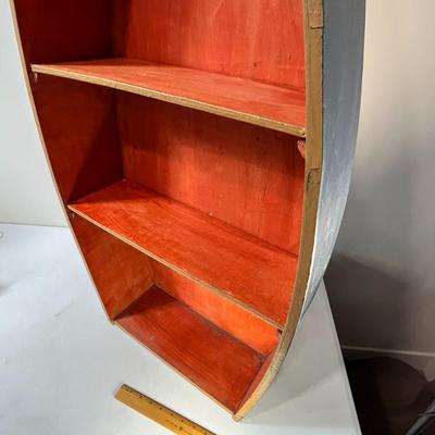 CANOE SHAPED STANDING 4-SHELF UNIT
