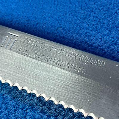 10" BLADE SERRATED KNIFE PRECISION HOLLOW GROUND MADE IN JAPAN