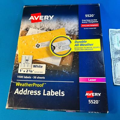 AVERY LASER ADDRESS LABELS 18 SHEETS (30 LABELS PER SHEET)