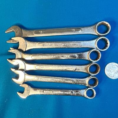 GROUP OF 6 ASSORTED SOCKET WRENCHES CHROME VANADIUM