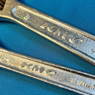 PAIR OF KMC ADJUSTABLE WRENCHES