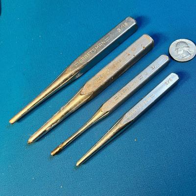 GROUP OF 4 ASSORTED CRAFTSMAN PUNCHES