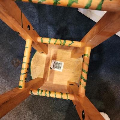 Lot #100  Contemporary Folk Art Style Stool