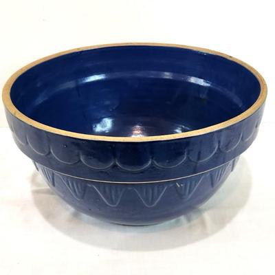 Lot #104  Clay City Pottery Cobalt Mixing Bowl