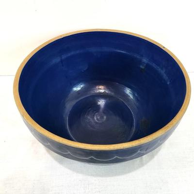 Lot #104  Clay City Pottery Cobalt Mixing Bowl