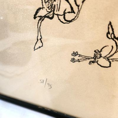 Lot #106  Color Lithograph "The Coming of the Cat God" by listed artist Ronald Searle