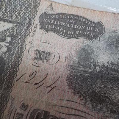 1860 Confederate ten dollar bill. REAL  est. $20 to $50.