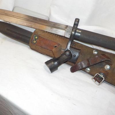 Real  Swedish Mauser M1896 bayonet., est. $100 to $400.