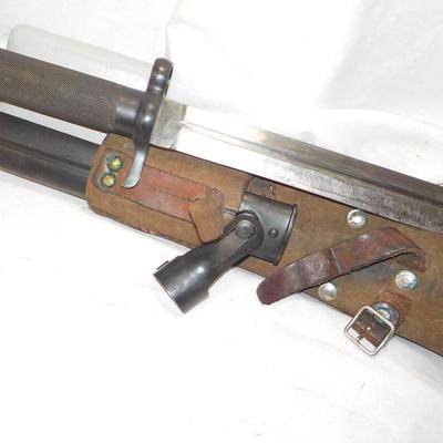 Real  Swedish Mauser M1896 bayonet., est. $100 to $400.