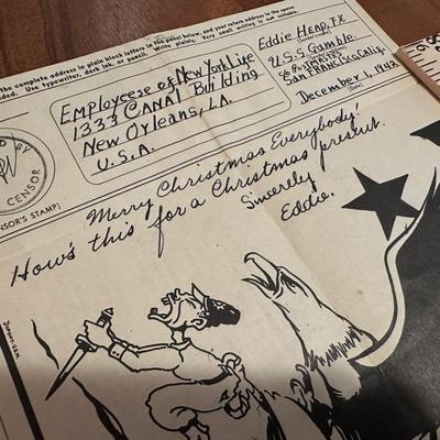 Navy V Mail Dated 1942