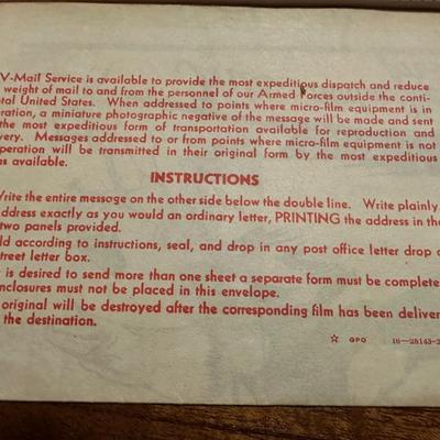 Navy V Mail Dated 1942