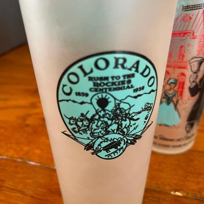 Colorado Gold Rush Centennial Glasses