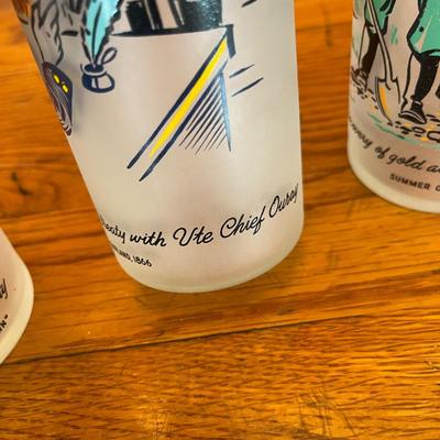 Colorado Gold Rush Centennial Glasses