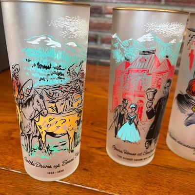 Colorado Gold Rush Centennial Glasses