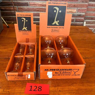 Libbey Bar ware in boxes