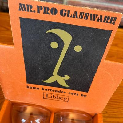 Libbey Bar ware in boxes