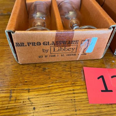 Libbey Bar ware in boxes