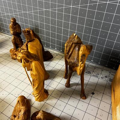 Carved Olive Wood Nativity Set