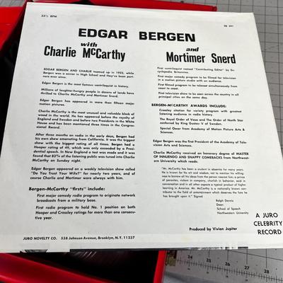 Charlie McCarthy Doll w/Case Record 