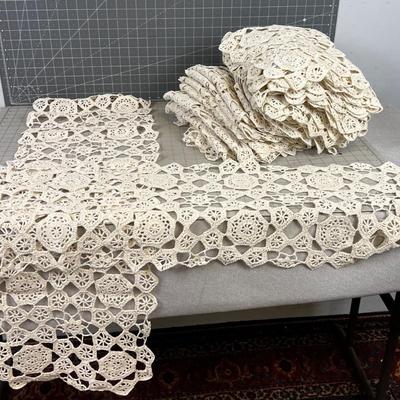 20 Crocheted table runners, new