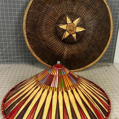 Chinese Straw Coolie Hats Larger 22