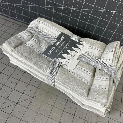Set of Twelve Artic Holiday Napkins 