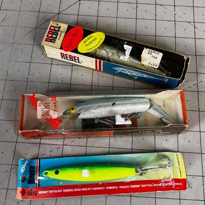 Vintage Lure Grouping A Rebel, Bomber 