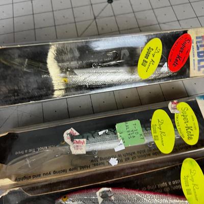 4- Vintage REBEL Spoon Bill Lures grouping D 