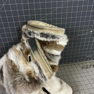 Vintage OSCAR Fur Boots, Rabbit, Seal 