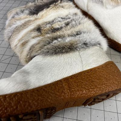 Vintage OSCAR Fur Boots, Rabbit, Seal 