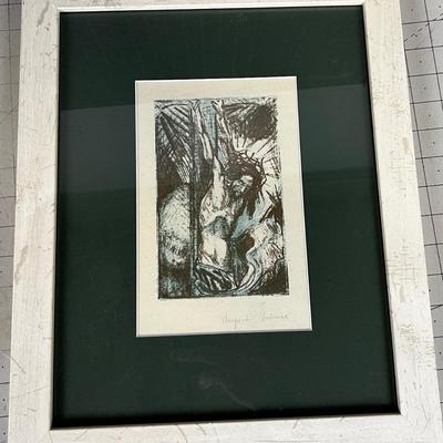 Christ on the Cross, Signed Block Print 