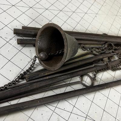 Vintage Iron Wind Chime 24" length