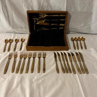 Brass Nickel Flatware for Eight (BS-MK)