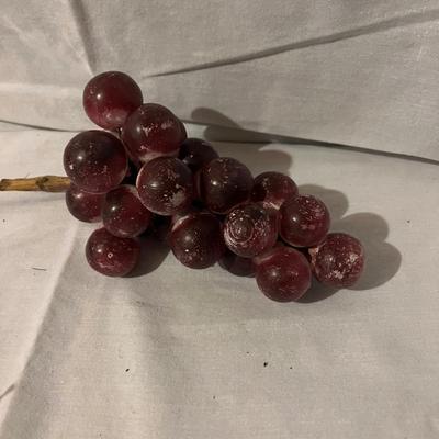 Brody Co, Green Glass Bowl w/ Carved Stone Fruit (BS-MK)