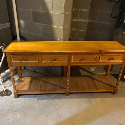 Distressed Two Piece Sideboard Hutch (BS-MK)