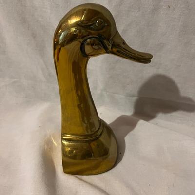 Brass Duck Head Bookends (BS-MK)