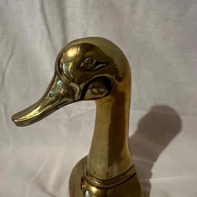 Brass Duck Head Bookends (BS-MK)