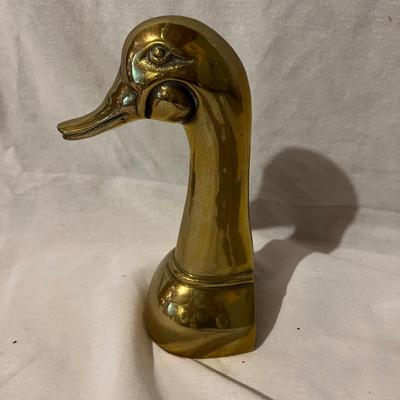 Brass Duck Head Bookends (BS-MK)