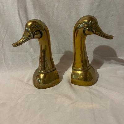 Brass Duck Head Bookends (BS-MK)