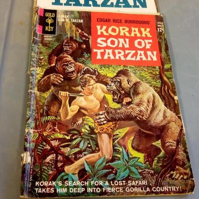 LOT 209 THREE OLD TARZAN COMIC BOOKS