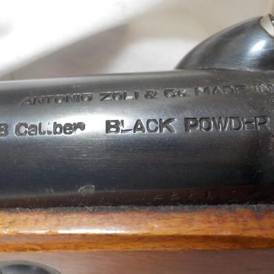 Antonio Zoli black powder, 58 cal. made in Italy, Haddom Ct. repro of +Zouave