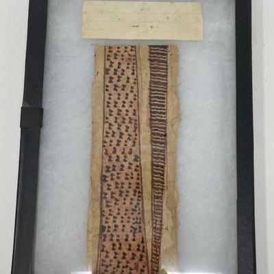 Antique Pre Columbian Fabric in a Glass Case