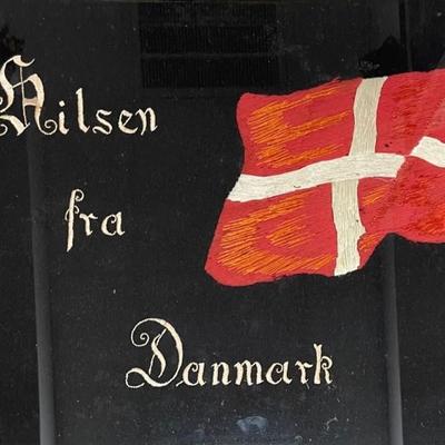 Original Denmark Flag hand woven Hilson Fra Norge Colorful